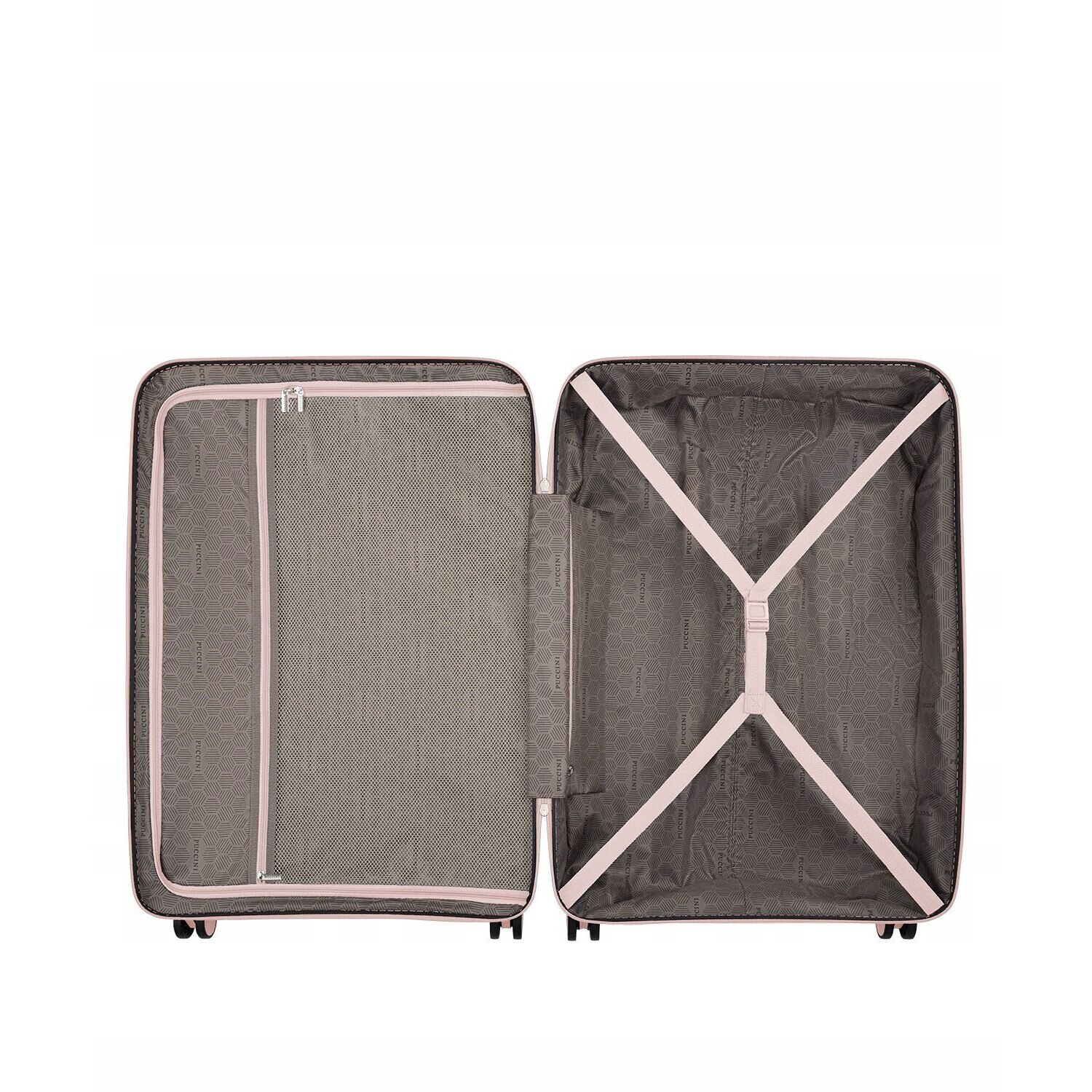 Troler Roz Troler mare roz, PUCCINI, polipropilena, 76x53x29cm, 88 l, cu 4 roti si ...