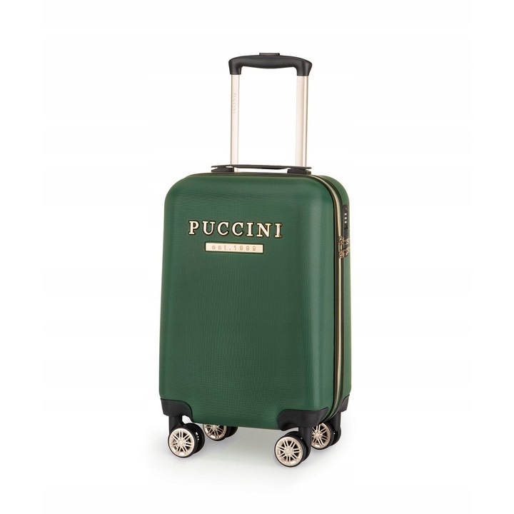 Troler cabina PUCCINI, verde, 54x34x20cm, 29l, cu roti 360°