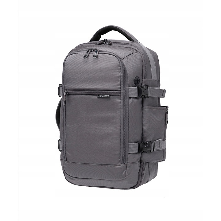 Rucsac multifunctional pentru avion, Puccini, poliester, 18 l, 40 x 25 x 20 cm, gri
