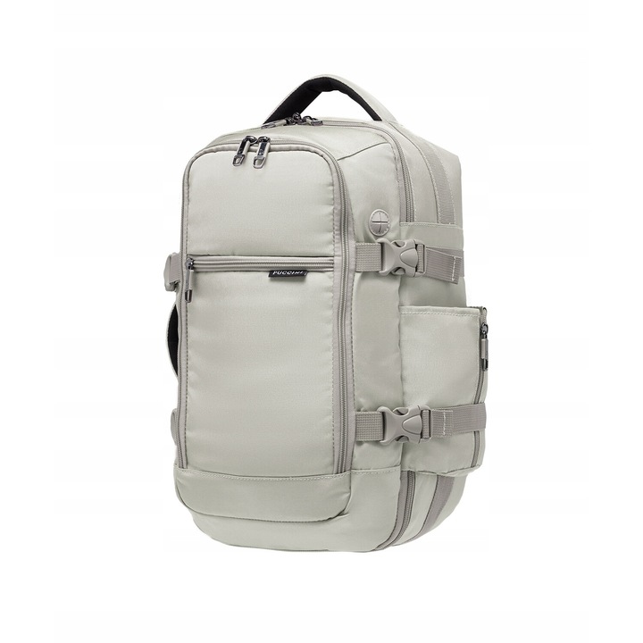 Rucsac multifunctional, PUCCINI, bej, Poliester, 40x25x20cm, capacitate 18l, blocare RFID