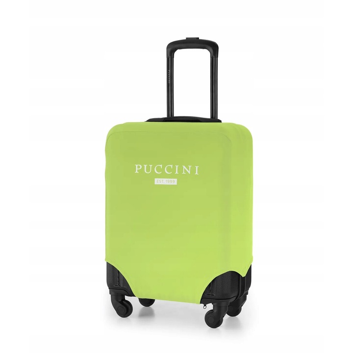 Husa de protectie pentru troler mic, Puccini, lime, cu deschidere pentru maner telescopic