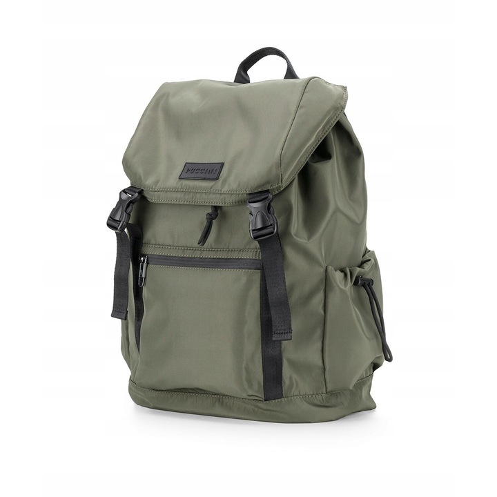 Rucsac urban PUCCINI, pentru laptop 15'', verde, 43x33x17cm, capacitate 24 litri