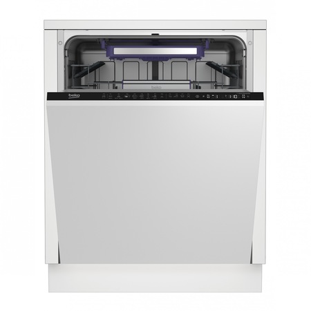 Masina de spalat vase incorporabila Beko DIN28321, 13 seturi, 8 programe, Clasa A++, Motor ProSmart Inverter, Display LCD, AquaDrop, Alb