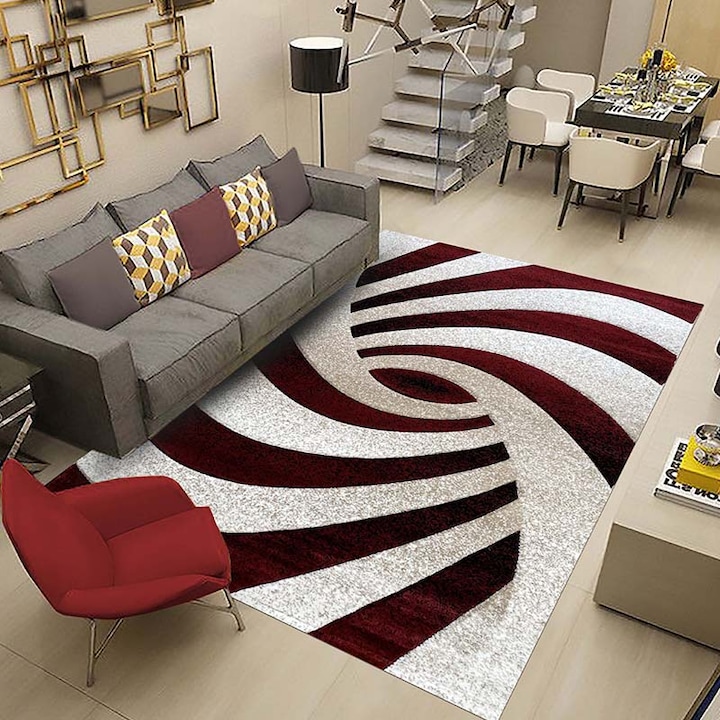 Covor Modern SULTAN, 200x300 CM, Culoare BEJ / ROSU, Cod: 36713A