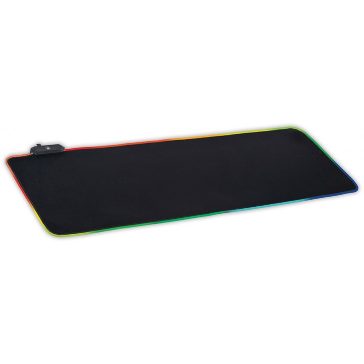 Mousepad Rebeltec SLIDER LONG HUB, iluminare LED, 800x300x4mm, cu hub USB