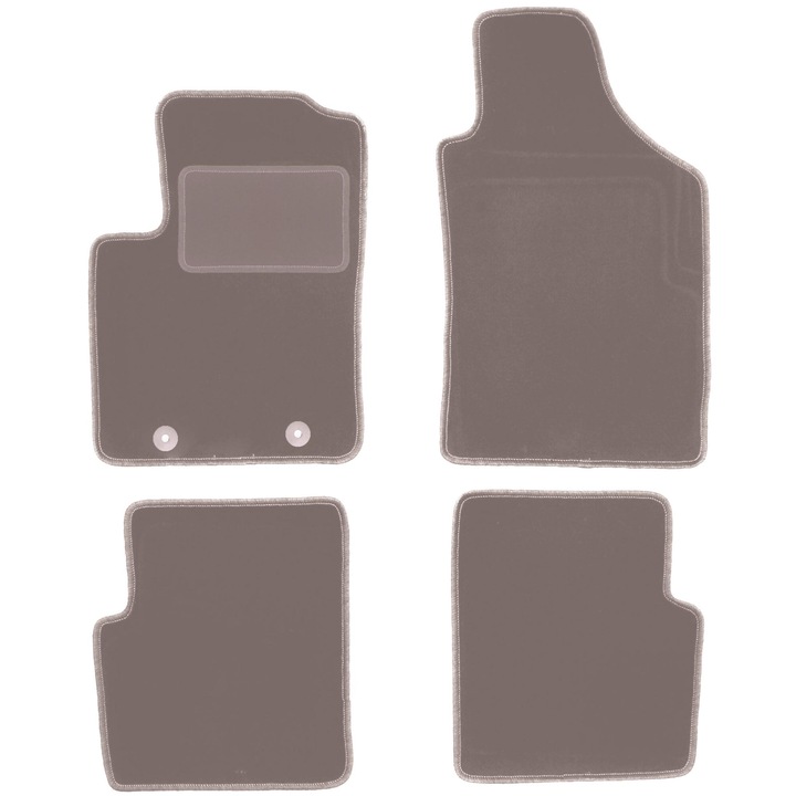 Bézs színű autószőnyeg készlet ehhez: Fiat 500 (2007-2013)