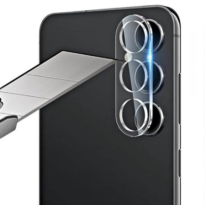 Folie protectie camera, MDUG, pentru Samsung Galaxy S23 FE, capac pentru lentile protector de ecran, protectie pentru camere spate 9H, transparent