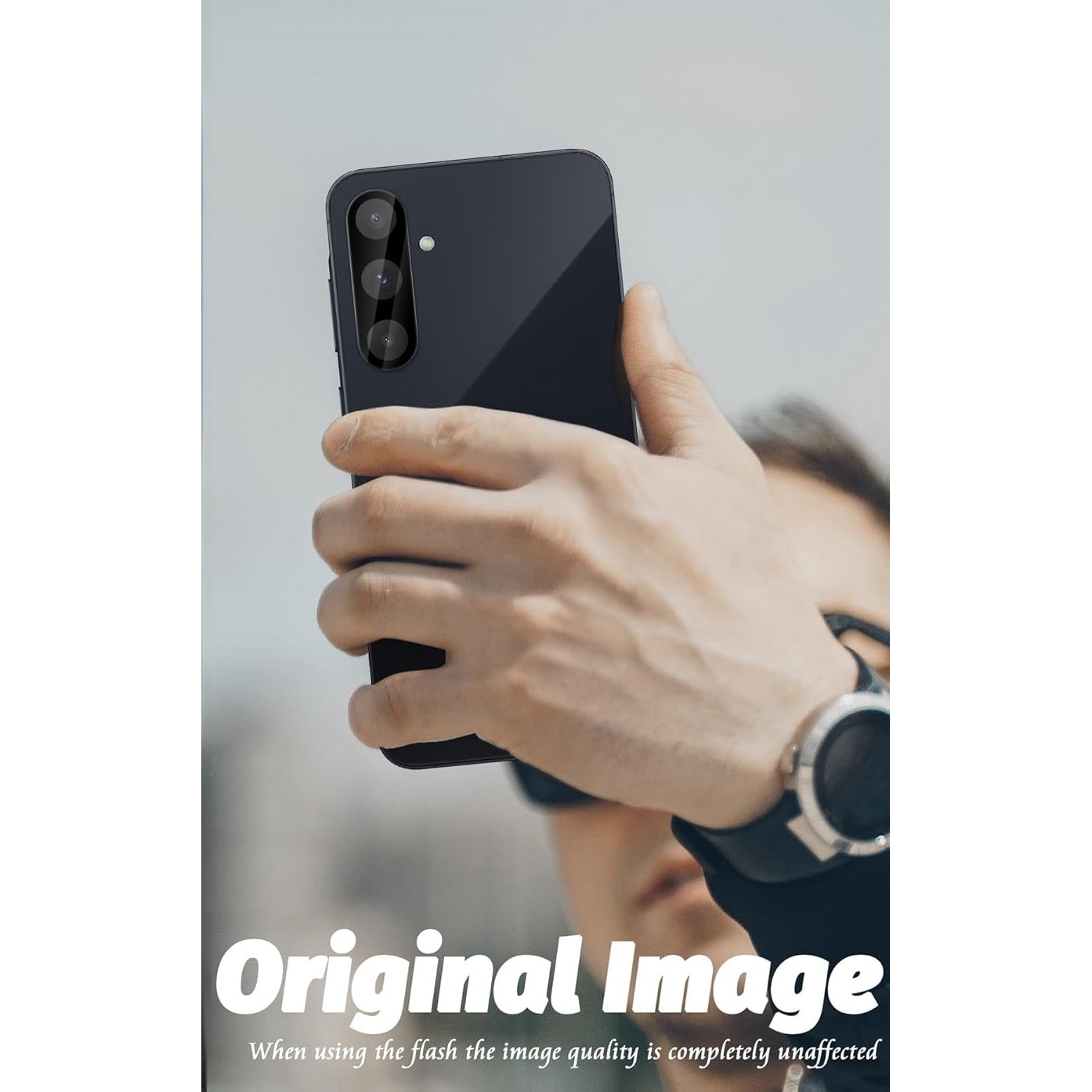 Folie protectie camera, MDUG, pentru Samsung Galaxy A55 5G, ultra-subtire, claritate HD, negru
