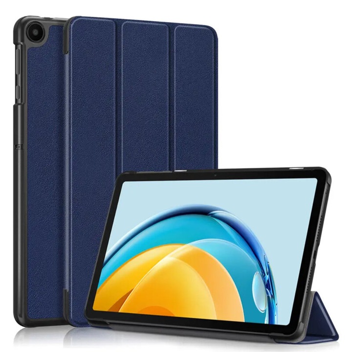 Huawei MatePad SE 10.4" FoldPro-val kompatibilis védőflip védőborító táblagéphez, ökológiai bőr, sötétkék