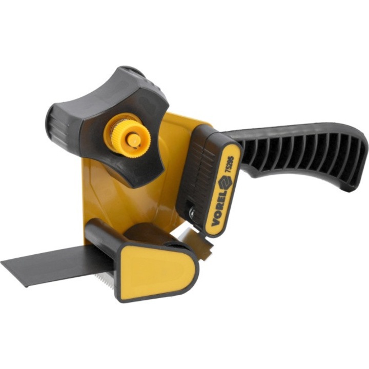 Dispenser Manual Vorel pentru Banda Adeziva 50mm/120 Metri, Plastic, Galben/Negru