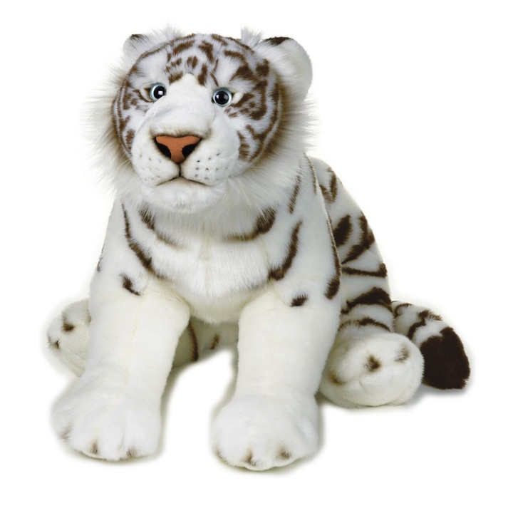 Jucarie de plus tigru alb 53 cm