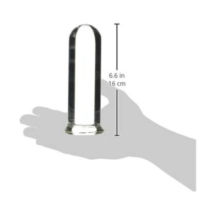 Üveg dildó, Night Fantasy, 15,7 cm, hipoallergén, vízálló, szett szatén tokkal