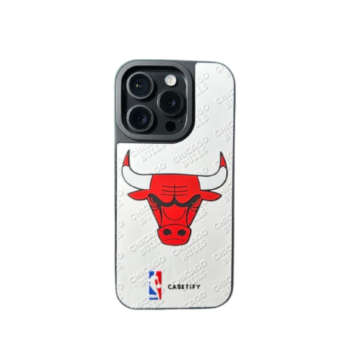 Husa telefon Chicago Bulls compatibila cu Iphone 16, ALB