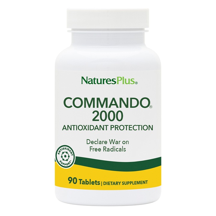 Supliment alimentar, Nature's Plus, Commando 2000, antioxidanti, 90 tablete