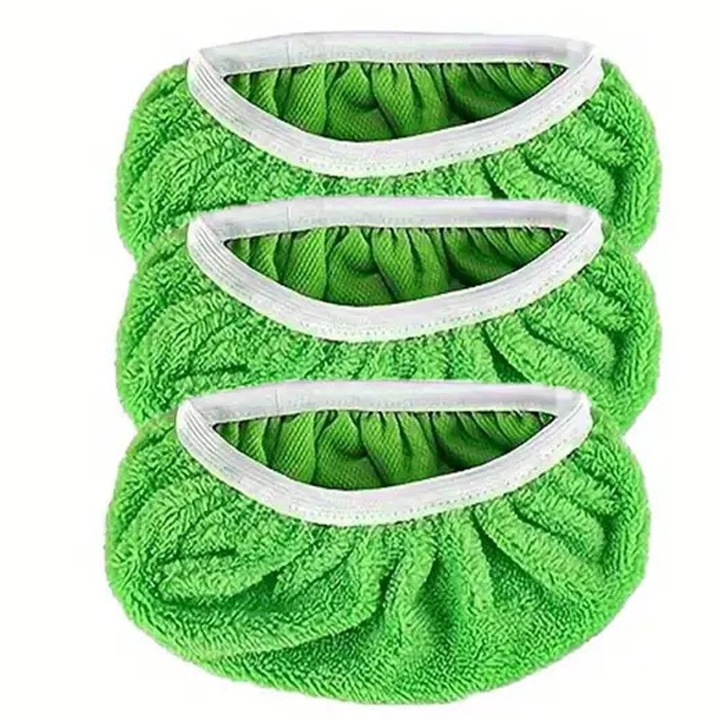 Set 3 rezerve mop reutilizabile, Microfibra, Pentru mop Swiffer Sweeper, Verde