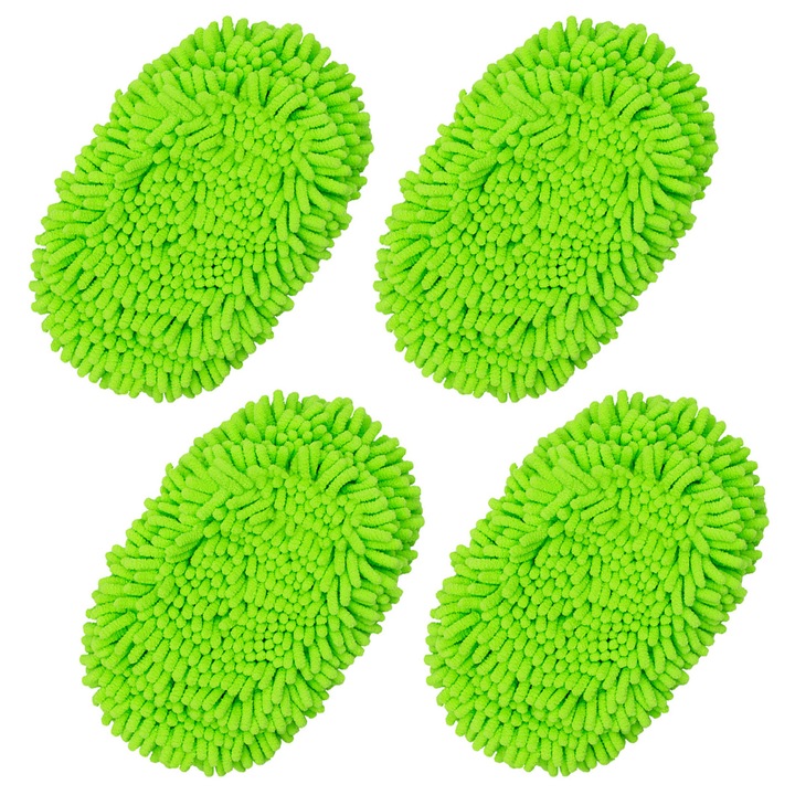 Set 4 rezerve pentru mopul Swiffer Sweeper, Microfibra, Verde