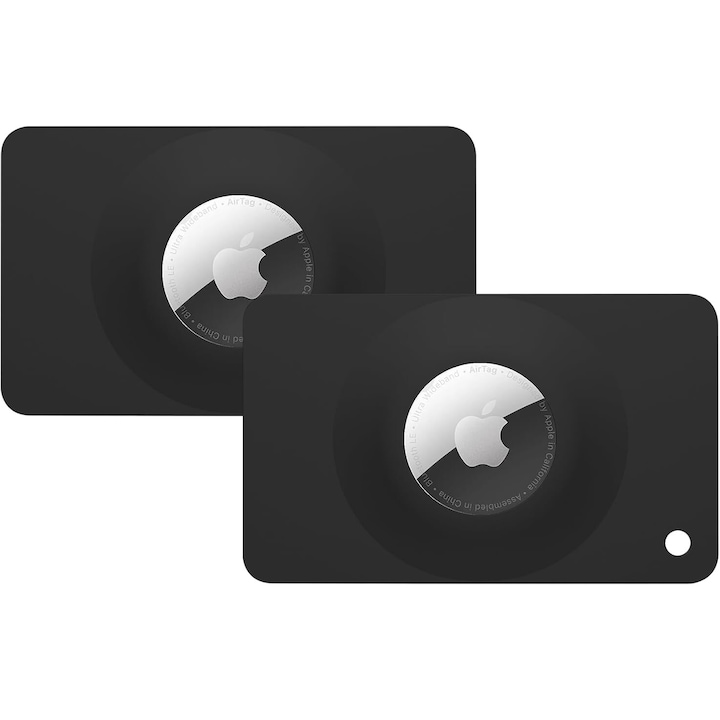 Airtag védőtok 2 db, ultravékony kártyatartó Airtaghoz, fekete, kompakt méret
