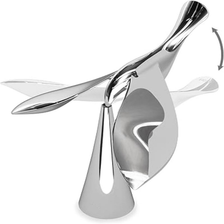 Dugóhúzó, sörnyitó, irodai és lakásdekoráció, bár kiegészítő, művészeti dísz, repülő madár, ezüst