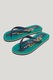 Pepe Jeans London, Papuci flip-flop cu model, Galben sofran, Alb optic, Verde marin, 44