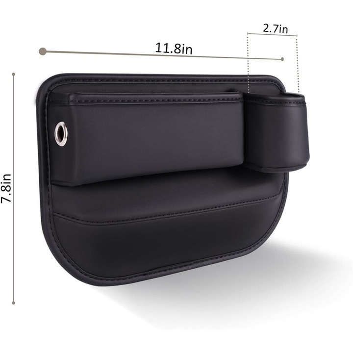 Suport auto Sparkle Tmax, organizator pentru golul dintre scaune, 11.8x7.8inch, negru