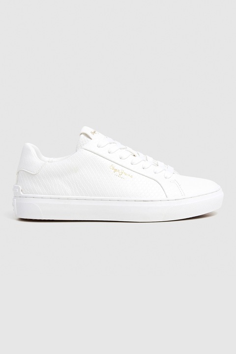 Pepe Jeans London, Sneaker kis logóval, Fehér