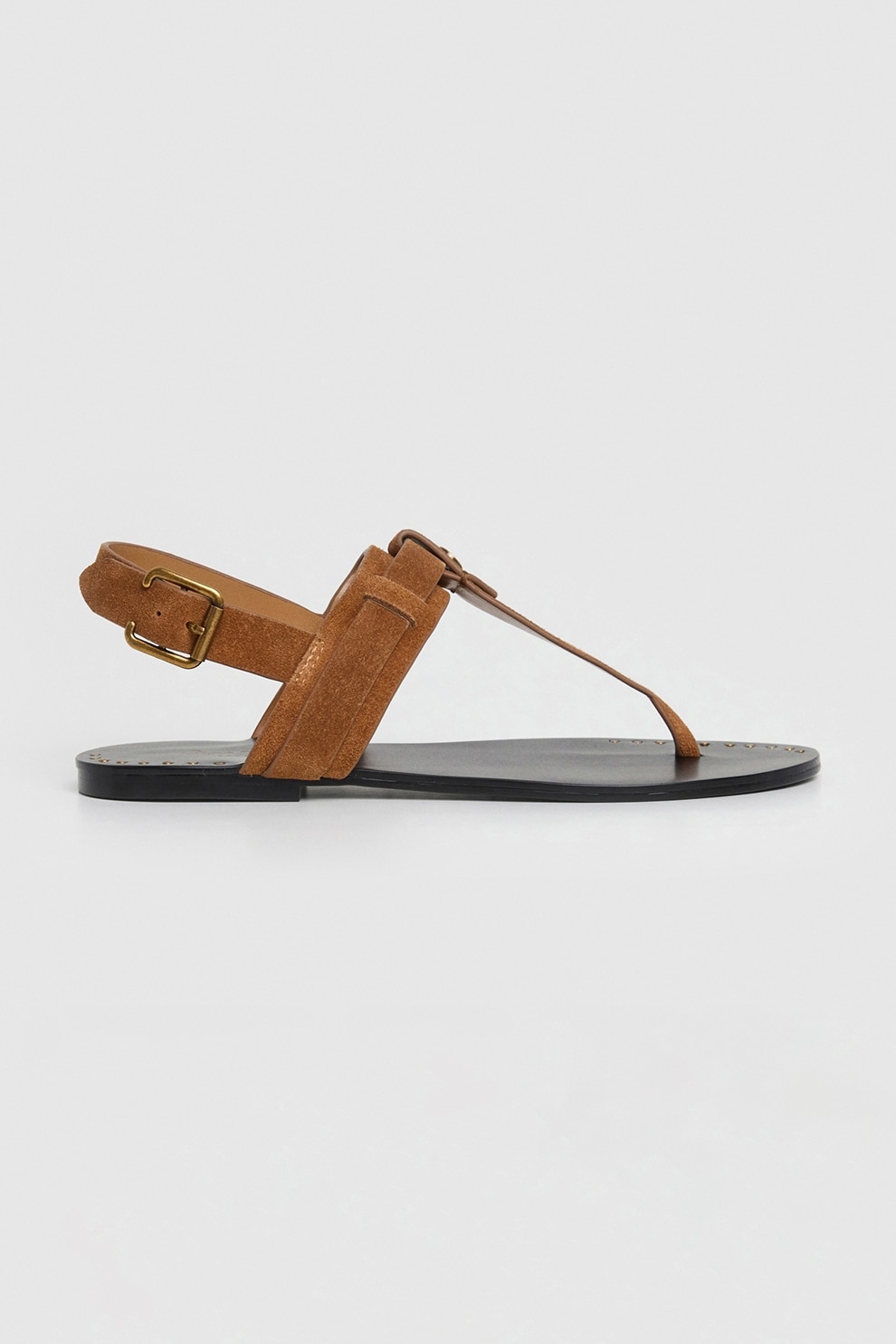 Pepe Jeans London, Sandale de piel eintoarsa cu catarama, Maro scortisoara, 37