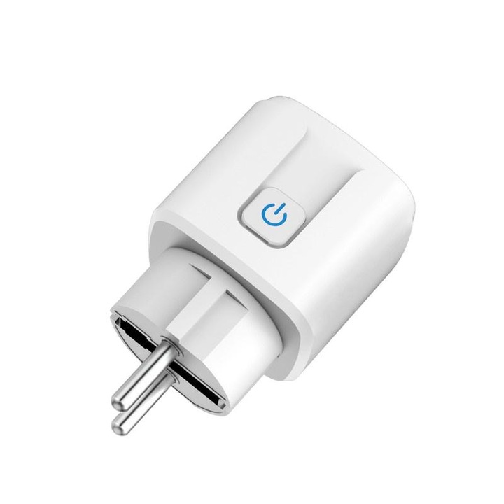 Priza inteligenta WiFi 16A, control remot si control vocali, monitorizare consum energie, priza smart 2.4Ghz, compatibila cu Alexa si Google Home