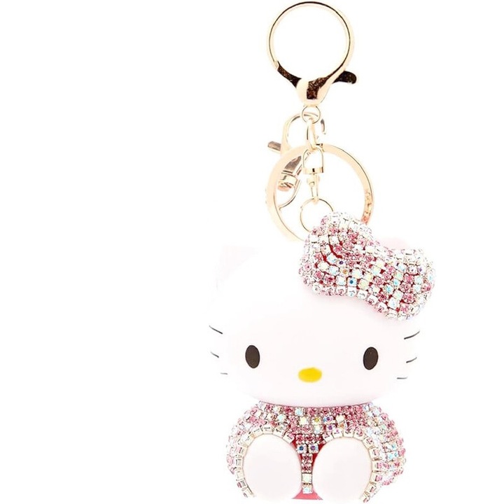 Kristály kulcstartó, 5,11x2,36 hüvelykes, többszínű, hátizsákokhoz és táskákhoz