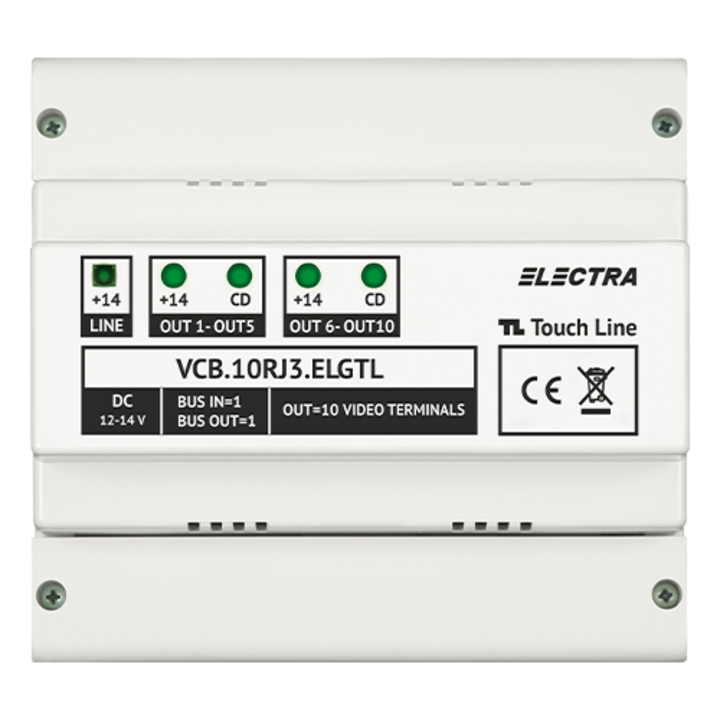 Video csatlakozódoboz 10 kimenet EXPERT, G3 - ELECTRA VCB.10RJ3.ELGTL