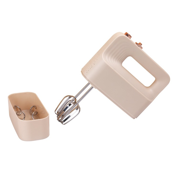 Ръчен миксер Lingo, 7 скорости, 4 аксесоара от неръждаема стомана, 200W, бежов