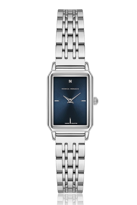 Monica Monaco, Rozsdamentes acél karóra gyémántokkal díszítve, Ezüstszín