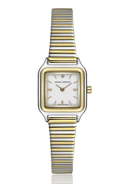 Monica Monaco, Analóg karóra két színárnyalatú dizájnnal, Ezüstszín, Aranyszín