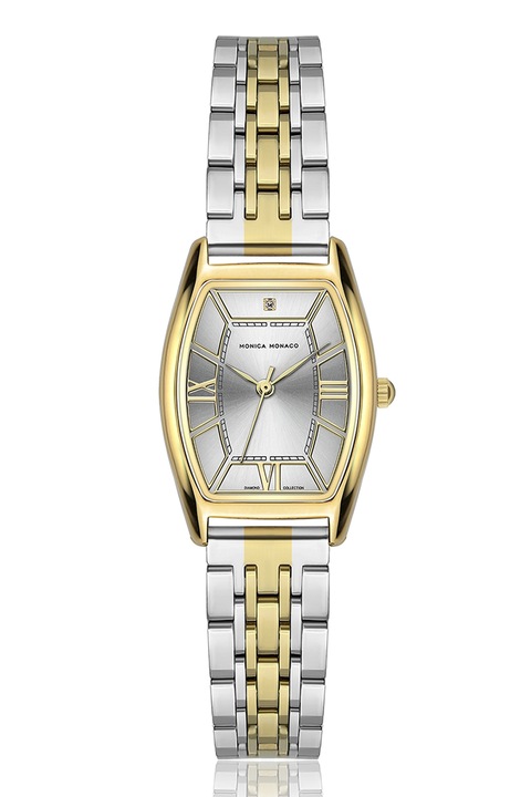 Monica Monaco, Rozsdamentes acél analóg karóra, Ezüstszín, Aranyszín