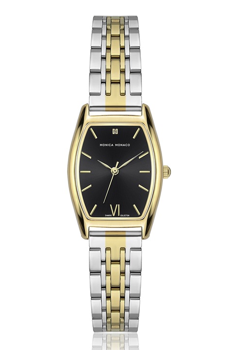 Monica Monaco, Két színárnyalatú karóra gyémánttal díszített számlappal, Ezüstszín, Aranyszín