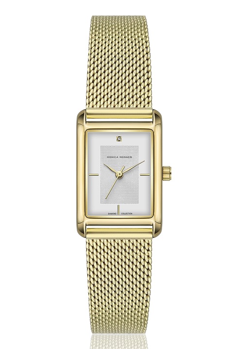 Monica Monaco, Ceas dreptunghiular cu 1 diamant, Auriu