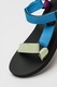 Teva, Sandale wedge din material textil cu velcro Original Universal, Albastru pastel, Violet, Verde pal, 5