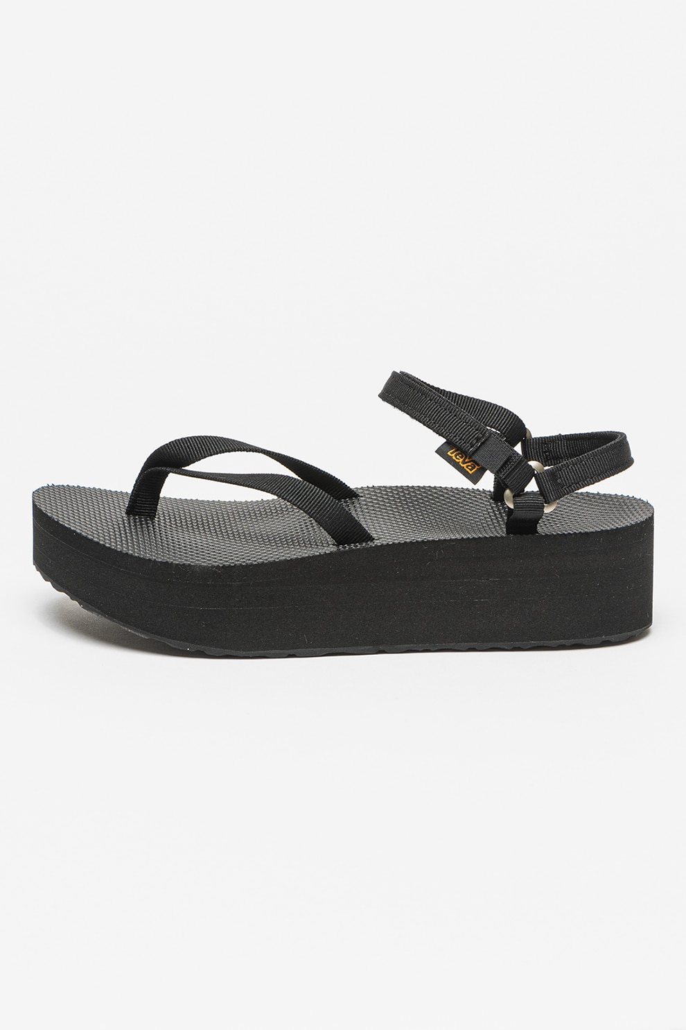 Teva, Sandale flatform Slim, Negru, 6