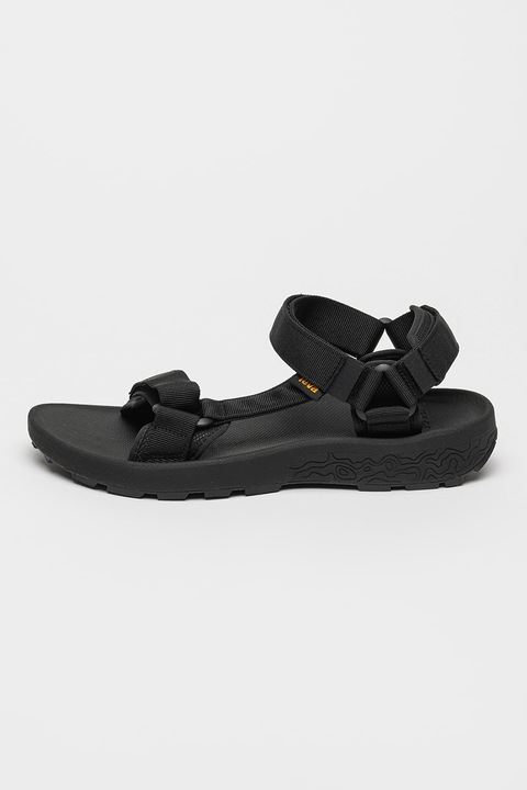 Teva, Sandale textile cu velcro, Negru/Galben sofran