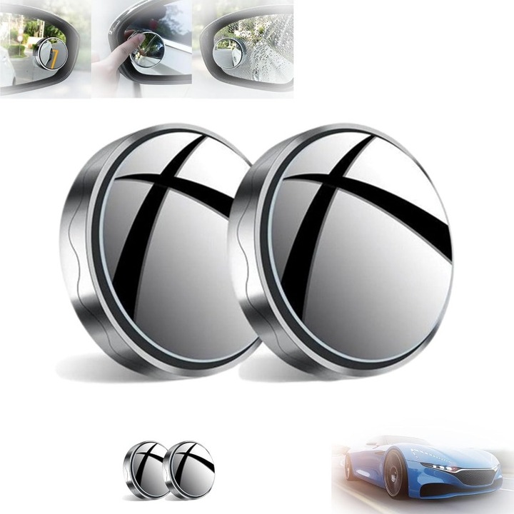 Oglinzi auto, TopSweet, set 2 bucati, impermeabile, 150x100mm, design oval