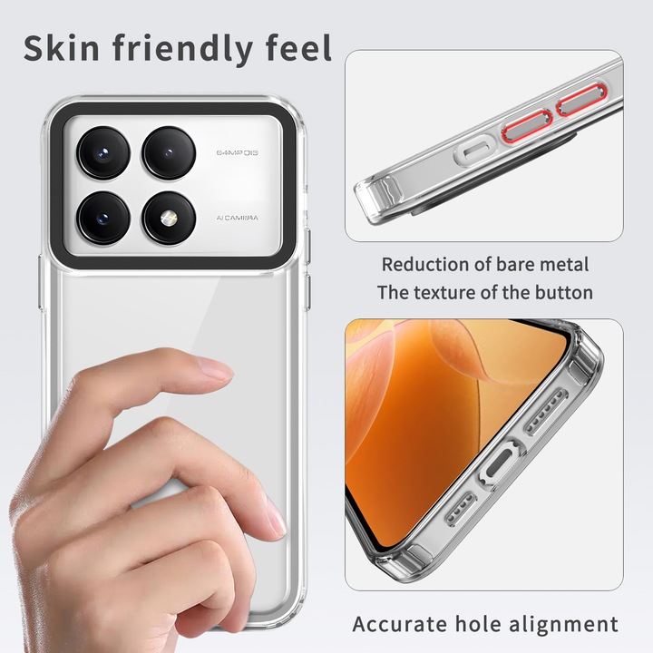 Кейс за Motorola Moto Edge 50 Neo, Удароустойчив калъф за телефон и 2 предпазни фолиа, Черен