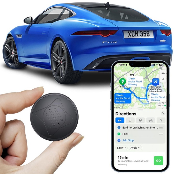 GPS проследяващо устройство, магнитно, 24ч звуково наблюдение, 4х4х1.5см
