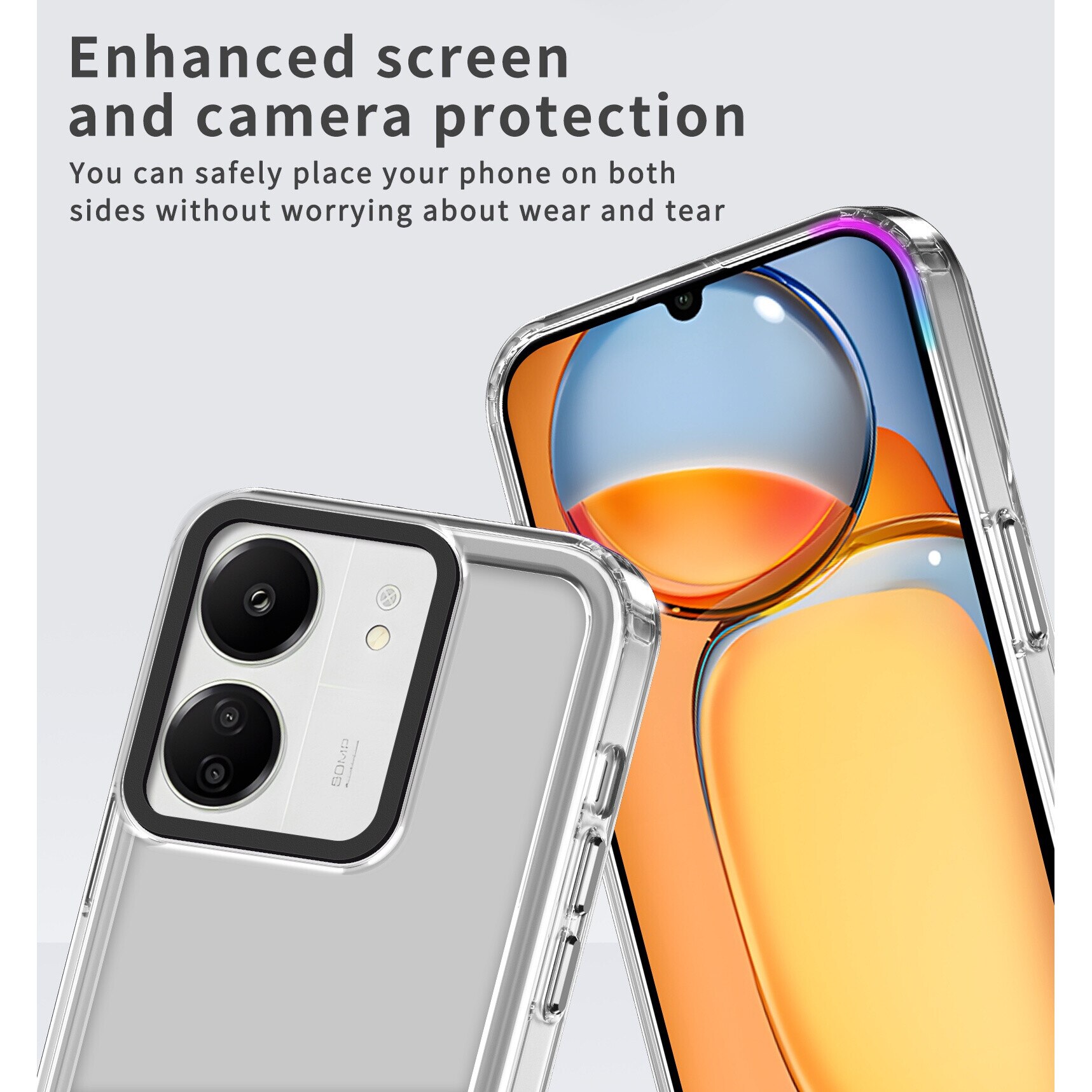 Husa pentru Motorola Moto G35, Husa telefon rezistenta la socuri si 2 folie securizata, Negru