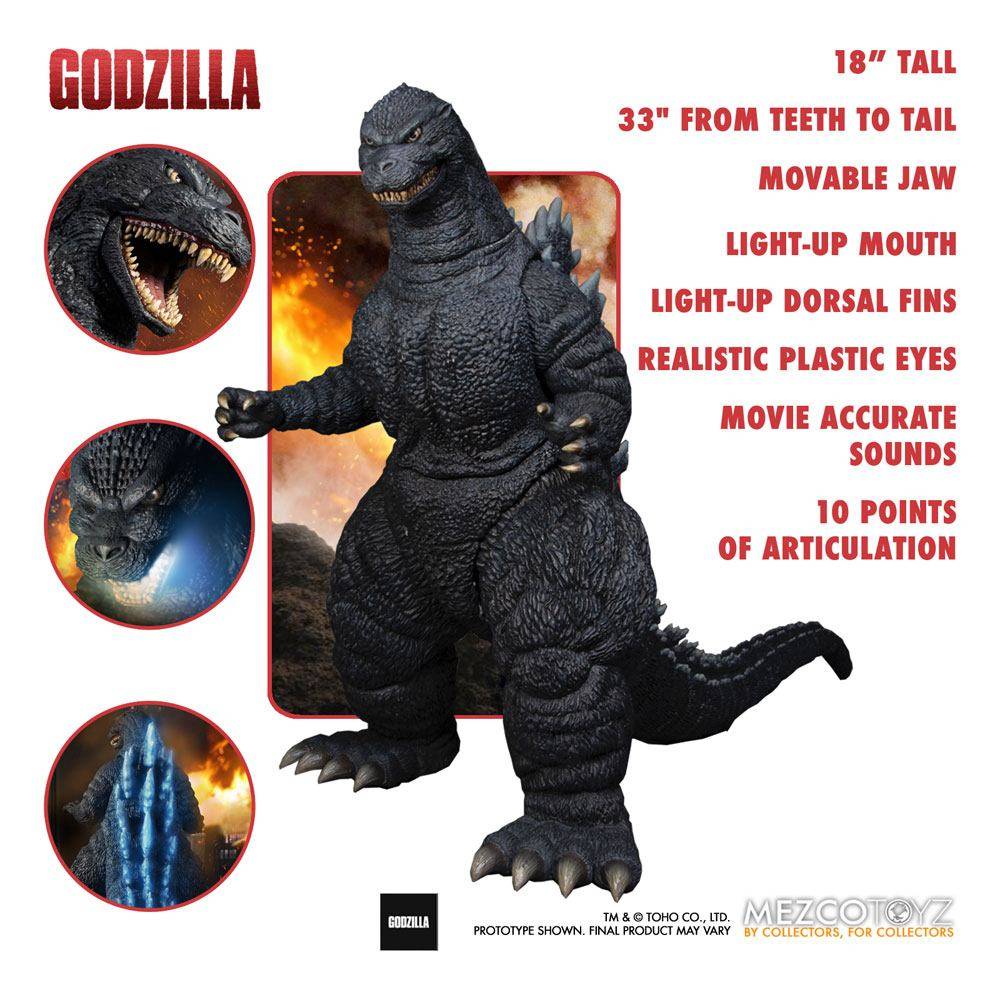 Figurina Godzilla, Mezco Toys, 46x83cm, cu sunet si iluminare