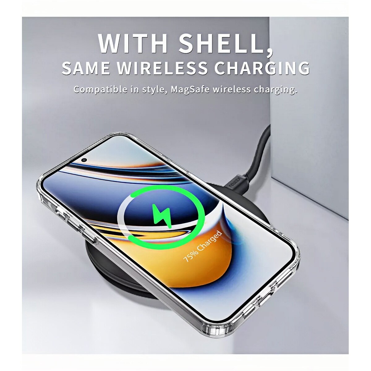 Husa pentru Oppo Reno12 F / Reno12 FS, Husa telefon rezistenta la socuri si 2 folie securizata, Transparent