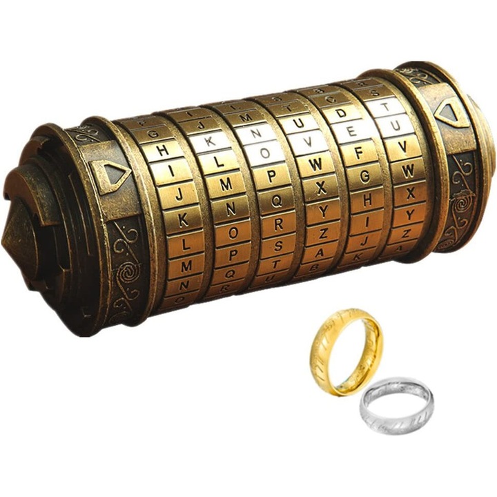 Пъзел Cryptex Mini Da Vinci Code Intelligence, Viva Media Inc, 14 см, 2 ринга включени