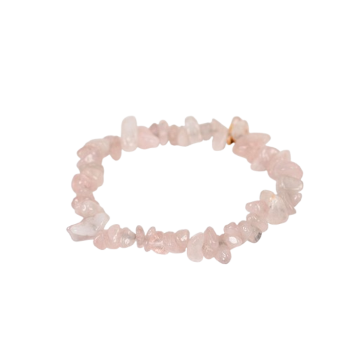 Гривна от розов кварц, 19 см, гъвкав дизайн