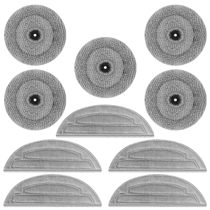 Set10 lavete de inlocuire pentru aspirator Roborock S8 MaxV Ultra/S8 Max Ultra, gri