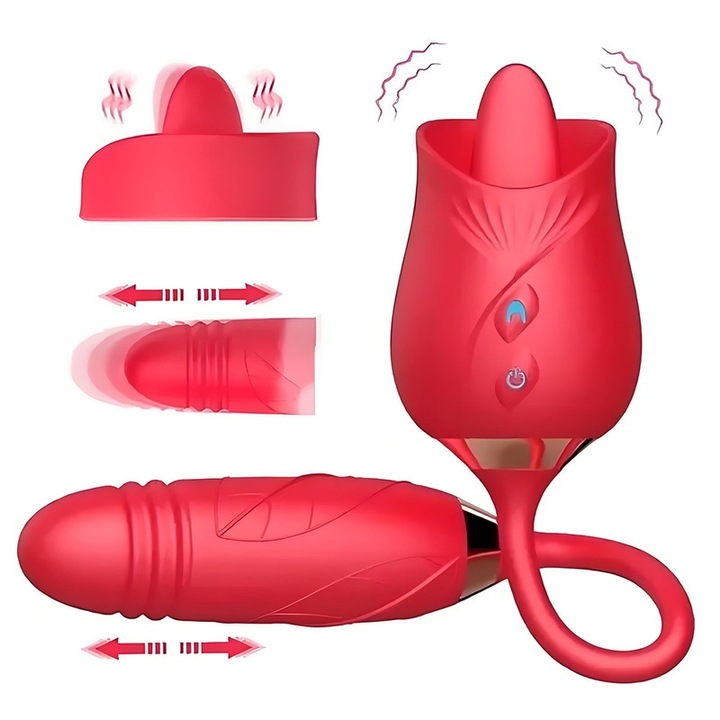 SGB III vibrátor, 10 sebességes, szilikon, vízálló, piros