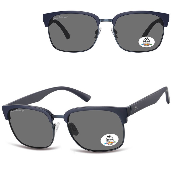 Унисекс слънчеви очила Montana MP192B, полароид, гранат, размери 13.8x4.8см, комплект с калъф и кърпичка за почистване