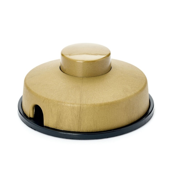 Comutator de Podea Pedala Orion, PVC Auriu, 2A, 66mm x 31mm